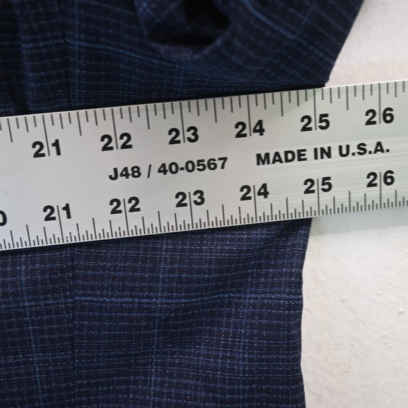 Kenneth Cole 48R Blue Plaid Stretch Wool Soft Shoulder Blazer Jacket Sport Coat - Picture 7 of 12